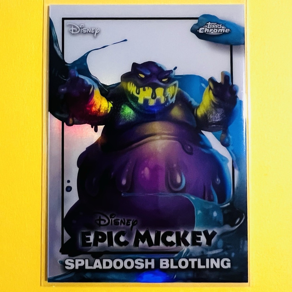 2026 Topps Chrome Disney Neon Epic Mickey Spladoosh Blotling EM-17 Refractor